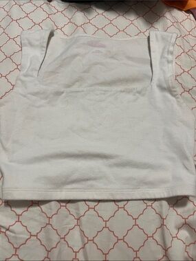 wild fable White Square Neck Cropped Tank